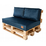 Paletové sedenie Golden Garden GG50 podsedák a vankúš 120cm x 80cm x 15cm tmavomodrá